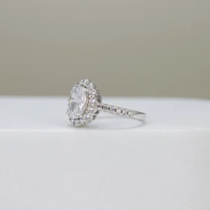 Oval-Cut Halo Engagement Ring