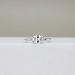 Oval-Cut Petite Pavé Engagement Ring