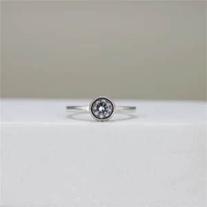 Bezel-Set Round Solitaire Engagement Ring