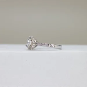 Round-Cut Halo Engagement Ring
