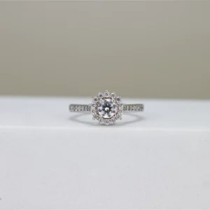 Round-Cut Halo Engagement Ring
