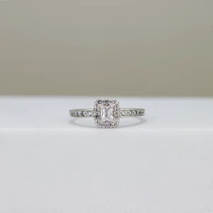 Radiant-Cut Halo Engagement Ring