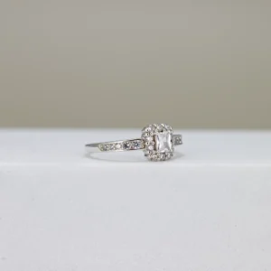 Radiant-Cut Halo Engagement Ring