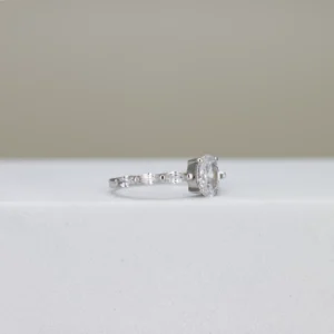 Oval-Cut Marquise Accent Engagement Ring