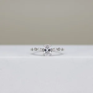 Oval-Cut Marquise Accent Engagement Ring