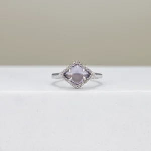 Amethyst-Stone Engagement Ring