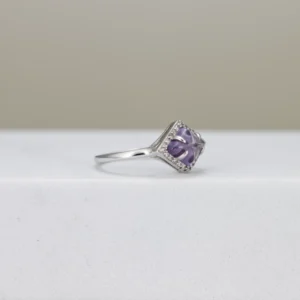 Amethyst-Stone Engagement Ring