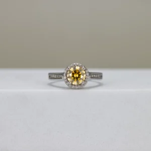 Round-Cut Halo Engagement Ring