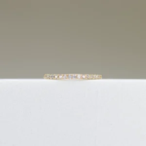 18K Yellow Gold Half Eternity Band