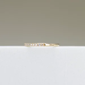 18K Yellow Gold Half Eternity Band