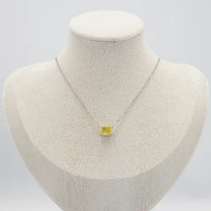 Silver Ice-Crushed Radiant Cut Necklace