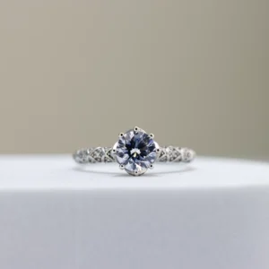 Vintage-Inspired Silver Engagement Ring