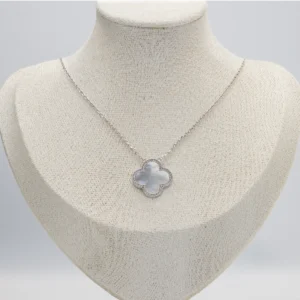 Silver Clover Shaped Necklace
