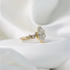 14K Yellow Gold Marquise-Cut Cluster Ring